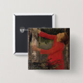 Bird Song Vierkante Button 5,1 Cm (Voorkant /achterkant)