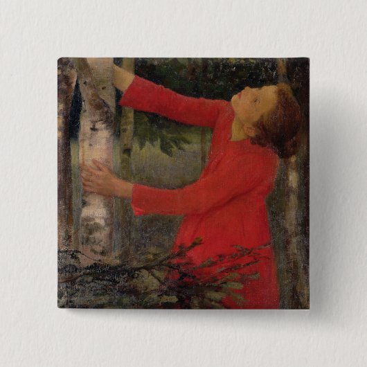 Bird Song Vierkante Button 5,1 Cm (Voorkant)