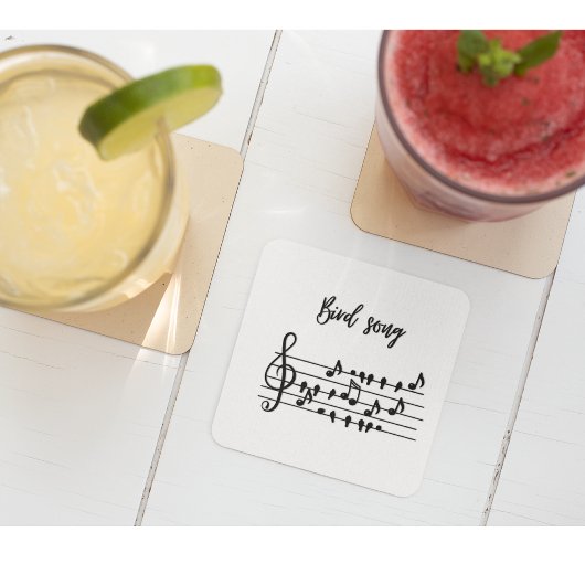 Bird Song, vogels op een lijn Glazen Onderzetter