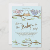 Bird Spring Baby shower Co-Ed Gender Neutral Kaart (Voorkant)