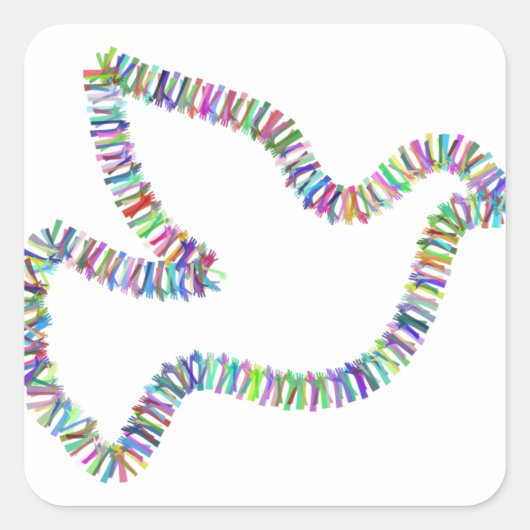 Bird Square Sticker (Voorkant)