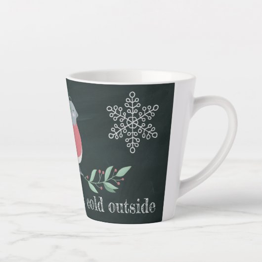Bird Sweater Snowflawflakes zijn koude buitenkant Latte Mok (Rechts)