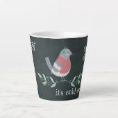 Bird Sweater Snowflawflakes zijn koude buitenkant Latte Mok (Voorkant)