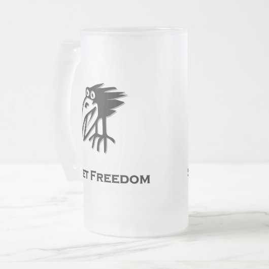 Bird Sweet Freedom Matglas Bierpul (Voorkant links)