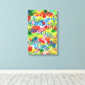 Bird Tail Feathers origineel Abstract kunstschilde Canvas Afdruk (Insitu (Houten vloer))