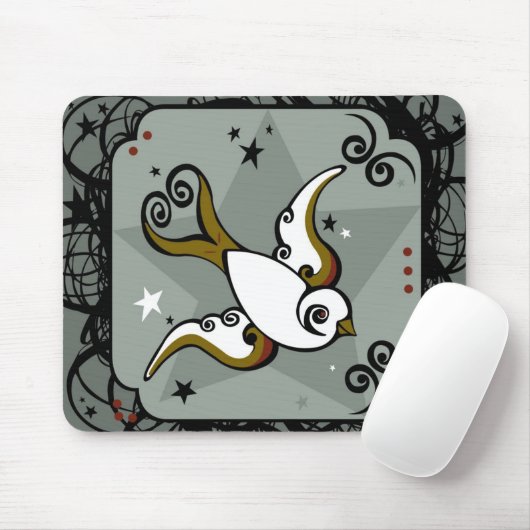 Bird Tattoo Mousepad Muismat (Met muis)