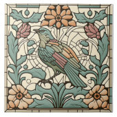 Bird tegel Art Nouveau Tegeltje (Voorkant)