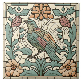 Bird tegel Art Nouveau Tegeltje
