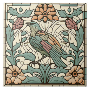 Bird tegel Art Nouveau Tegeltje