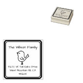 Bird Theme Adresstempel Rubberstempel (Gestempeld)