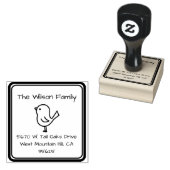 Bird Theme Adresstempel Rubberstempel (Gestempeld)