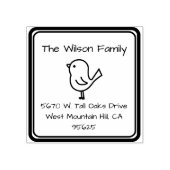 Bird Theme Adresstempel Rubberstempel (Afrduk)
