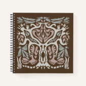 Bird Tree Ecosystem Art Hand-drawn Abstract Notitieboek (Voorkant)