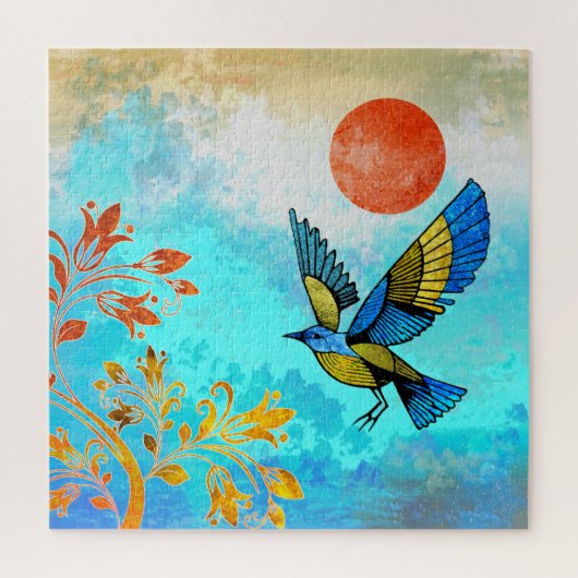 Bird Tree Sun Legpuzzel (Verticaal)
