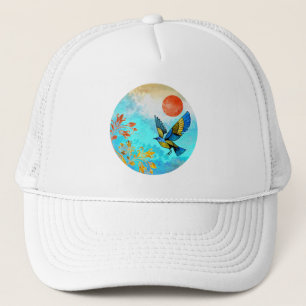 Bird Tree Sun Trucker Pet