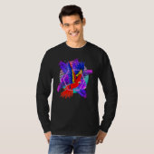 Bird Tropical Animal Retro Vaporwave Parrot T-shirt (Voorkant volledig)