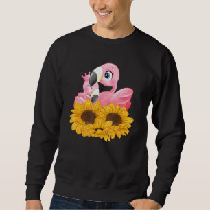 Bird Tropical Zoo Animal Hippie Sunflower Flamingo Trui