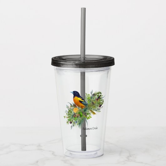 Bird Tumbler Baltimore Oriole Acryl Drinkbeker (Voorkant)
