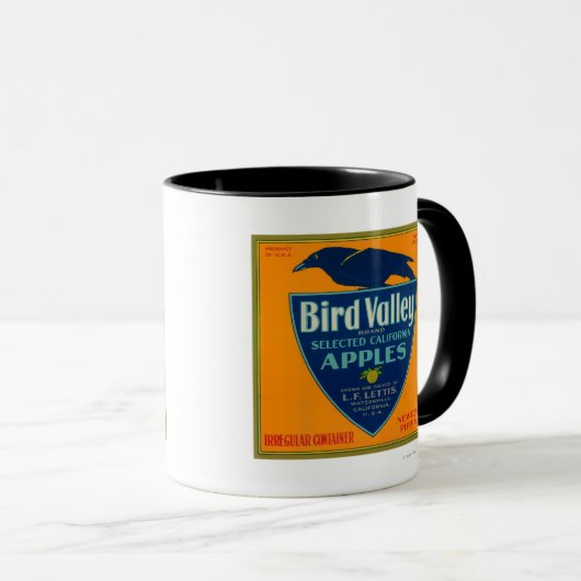 Bird Valley Apple Crate LabelWatsonville, CA Mok (Voorkant rechts)