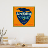 Bird Valley Apple Crate LabelWatsonville, CA Poster (Keuken)