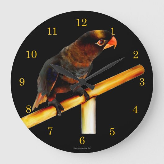 Bird Wall Clock Grote Klok (Voorkant)