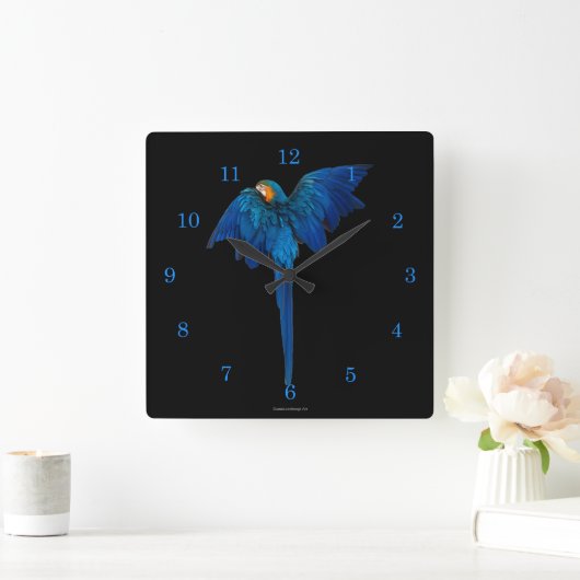 Bird Wall Clock Vierkante Klok (Huis)
