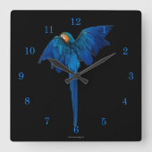 Bird Wall Clock Vierkante Klok (Voorkant)