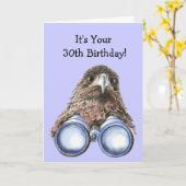Bird Watcher 30th Birthday Humor Over the Hill Kaart (Gele Bloem)