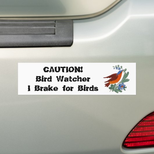 Bird Watcher Bumpersticker (Op auto)