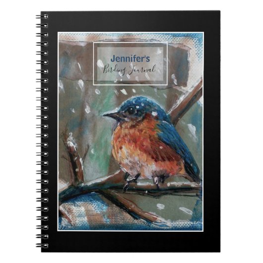 Bird Watcher Journal met Bluebird Art Notitieboek (Voorkant)