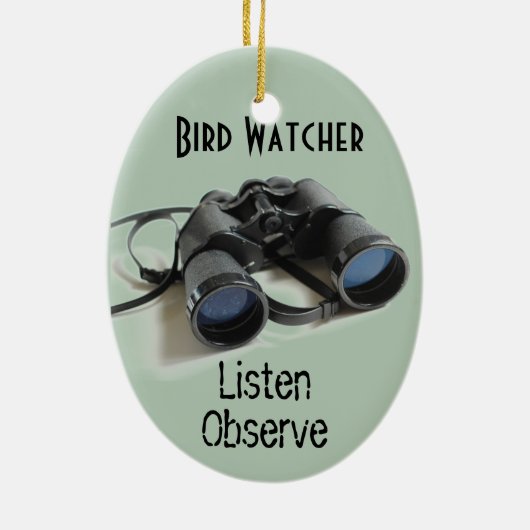Bird Watcher Keramisch Ornament (Achterkant)