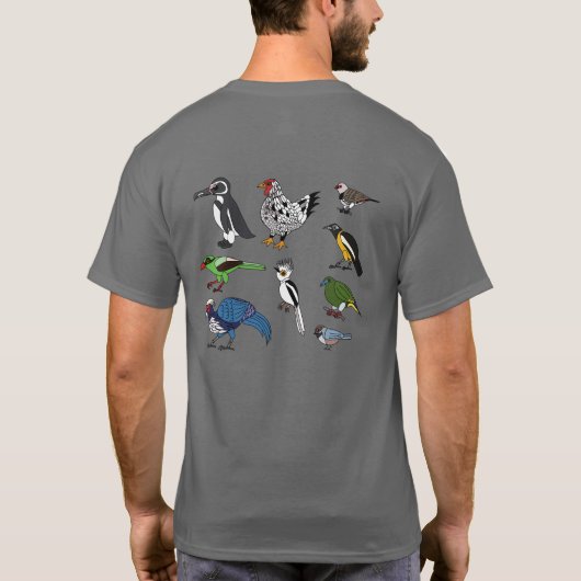 Bird watcher list t-shirt (Achterkant)