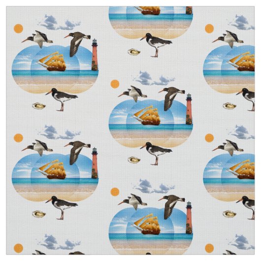 Bird Watcher Oystercatchers Stof (Swatch)