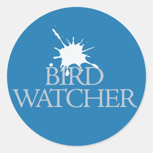 Bird Watcher Ronde Sticker (Voorkant)