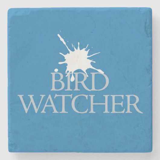 Bird Watcher Stenen Onderzetter (Voorkant)