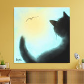 Bird Watcher Stretched Canvas Afdruk (Insitu (Woonkamer))