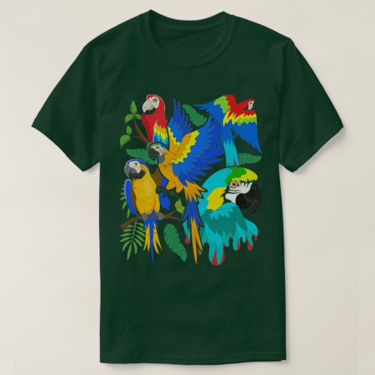 Bird Watcher Tropical Bird Macaw Parrot T-shirt (Design voorkant)