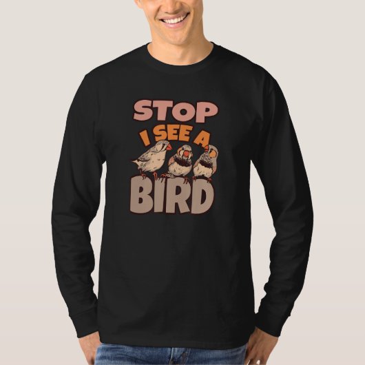 Bird Watching Binoculars Bird Species T-shirt (Voorkant)