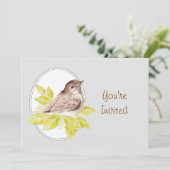 Bird Watching Party Sparrow Bird verjaardagsfeestj Kaart (Staand voorkant)