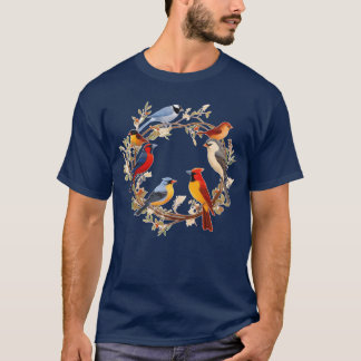 Bird Watchingennessee Bloemenkrans Vogelvogel T-shirt