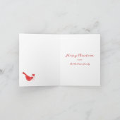 Bird Waterverf Red Feestdagen Kaart (Binnen)