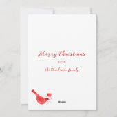 Bird Waterverf Red Feestdagenkaart (Achterkant)