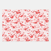 Bird Waterverf Red Inpakpapier Vel (Voorkant)