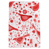 Bird Waterverf Red Medium Cadeauzakje (Achterkant)