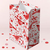 Bird Waterverf Red Medium Cadeauzakje