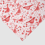 Bird Waterverf Red Tissuepapier (Detail)