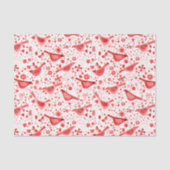 Bird Waterverf Red Tissuepapier (Voorkant)