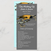  Bird Wedding Programme Programmakaart (Voorkant / Achterkant)