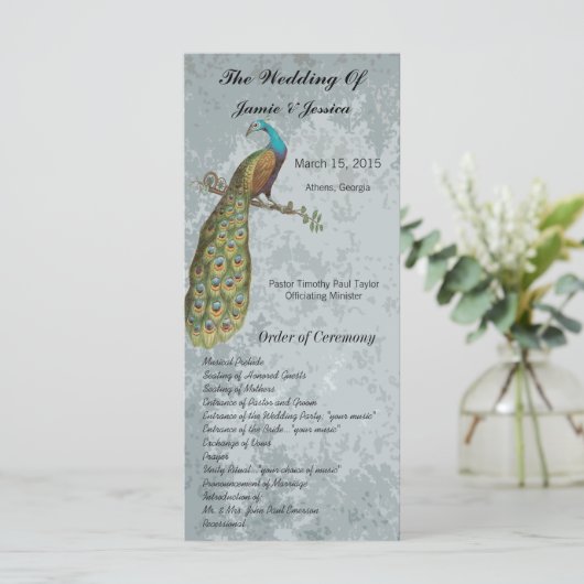  Bird Wedding Programme Programmakaart (Staand voorkant)