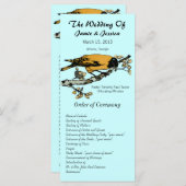  Bird Wedding Programme Programmakaart (Voorkant / Achterkant)